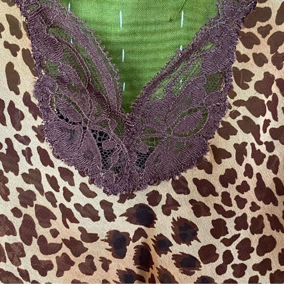 Oscar de la Renta Leopard Print Midi Slip Dress Size Large - Picture 5 of 15
